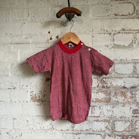 1950s Red Unusual Patterned T-shirt