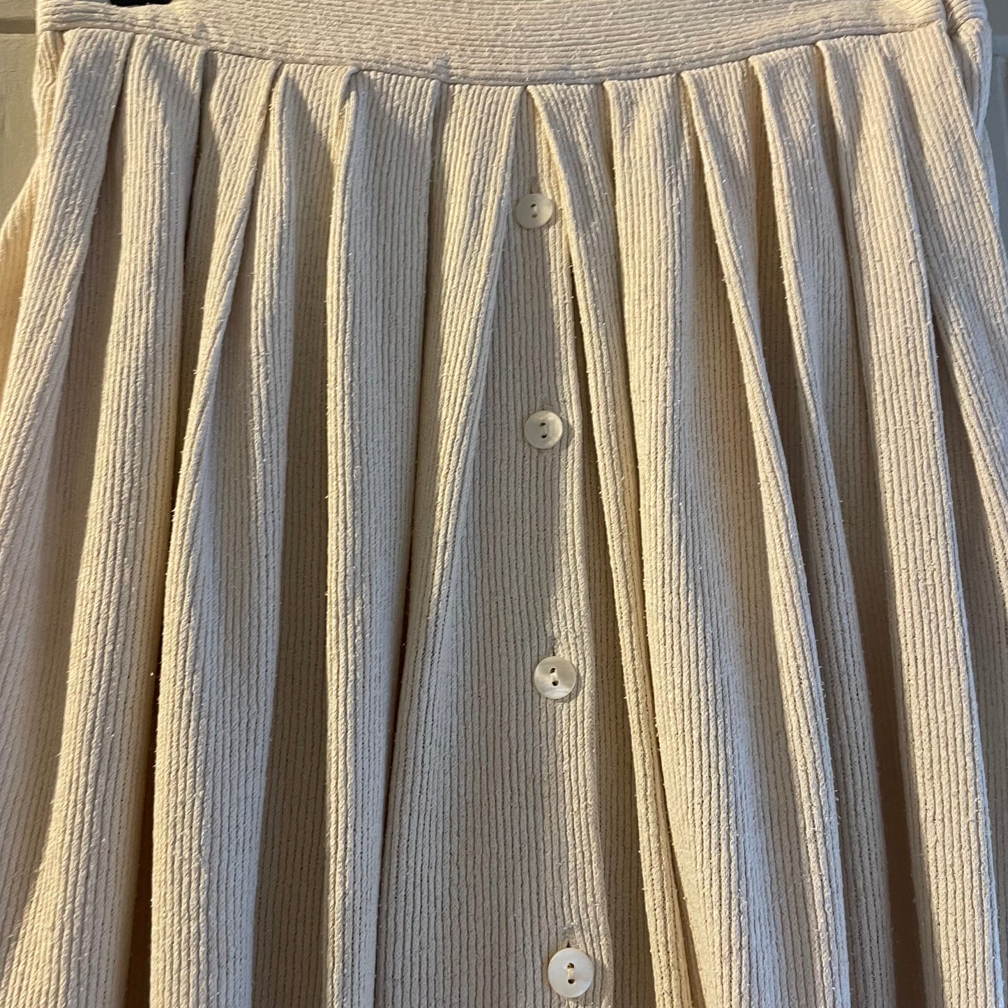 1980s Beige Jaeger Silk Skirt