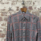 1970s Checkered Dead Stock Italian Button Up Shirt