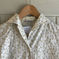 1970s White Printed Ivory Blouse Shirt