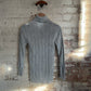 1960s Grey Cable Knitted Roll Neck Jumper