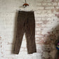 1970s Beige Cord Brown Trousers