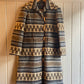 1970s Grey Aztec Patterned Afghan Coat