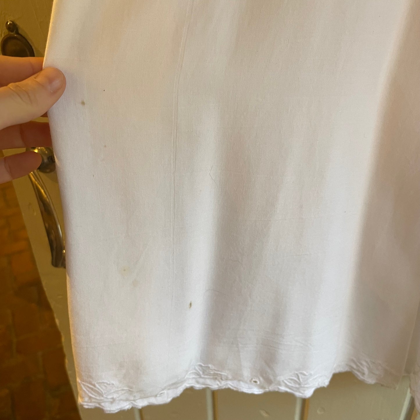 1990s Miss Selfridge White Cotton Skirt