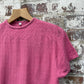1960s Pink Wool Knitted T-Shirt Top