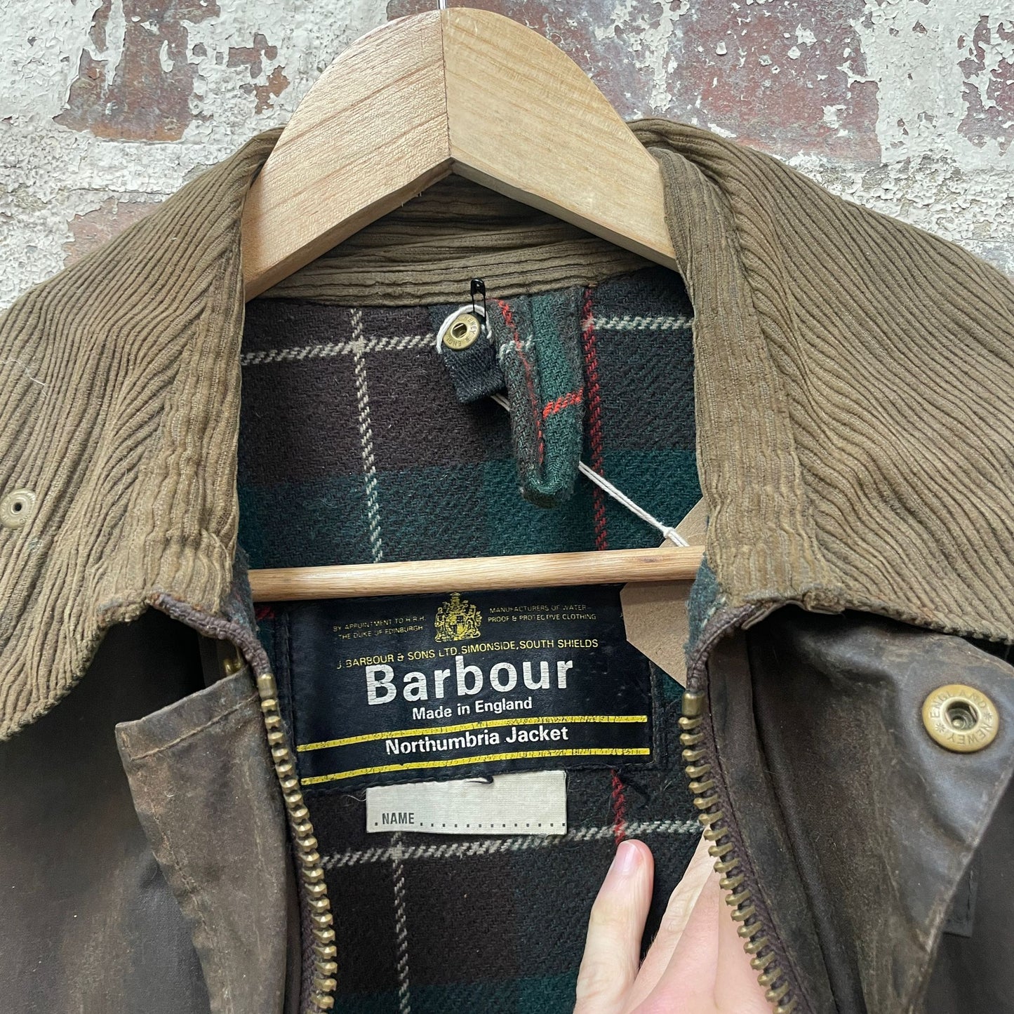 Vintage 1970s Brown Barbour Wax Northumbria Jacket Coat