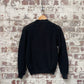 Vintage 1960s Black Knitted Deadstock Cardigan Jumper