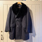 1940s 1942 British Military Wool Fur Naval Coat