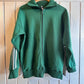 1970s Green Stripe Zip Up Track Top