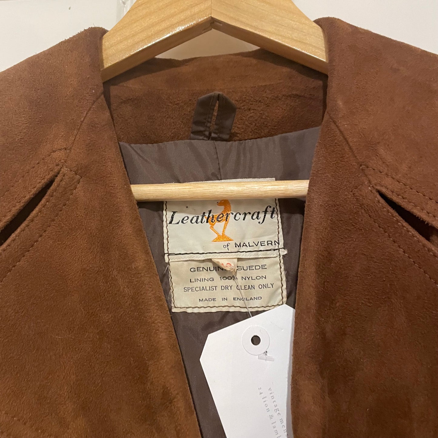 1970s Brown Suede Double Breasted Leather Coat