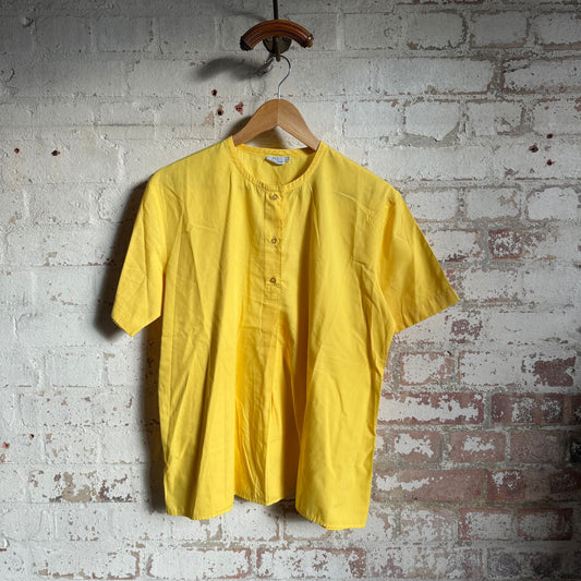 1980s Yellow Austin Reed Button Shirt