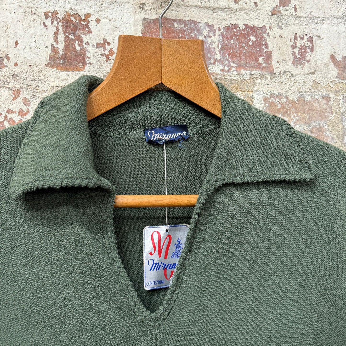 1970s Italian Knitted Green Dress