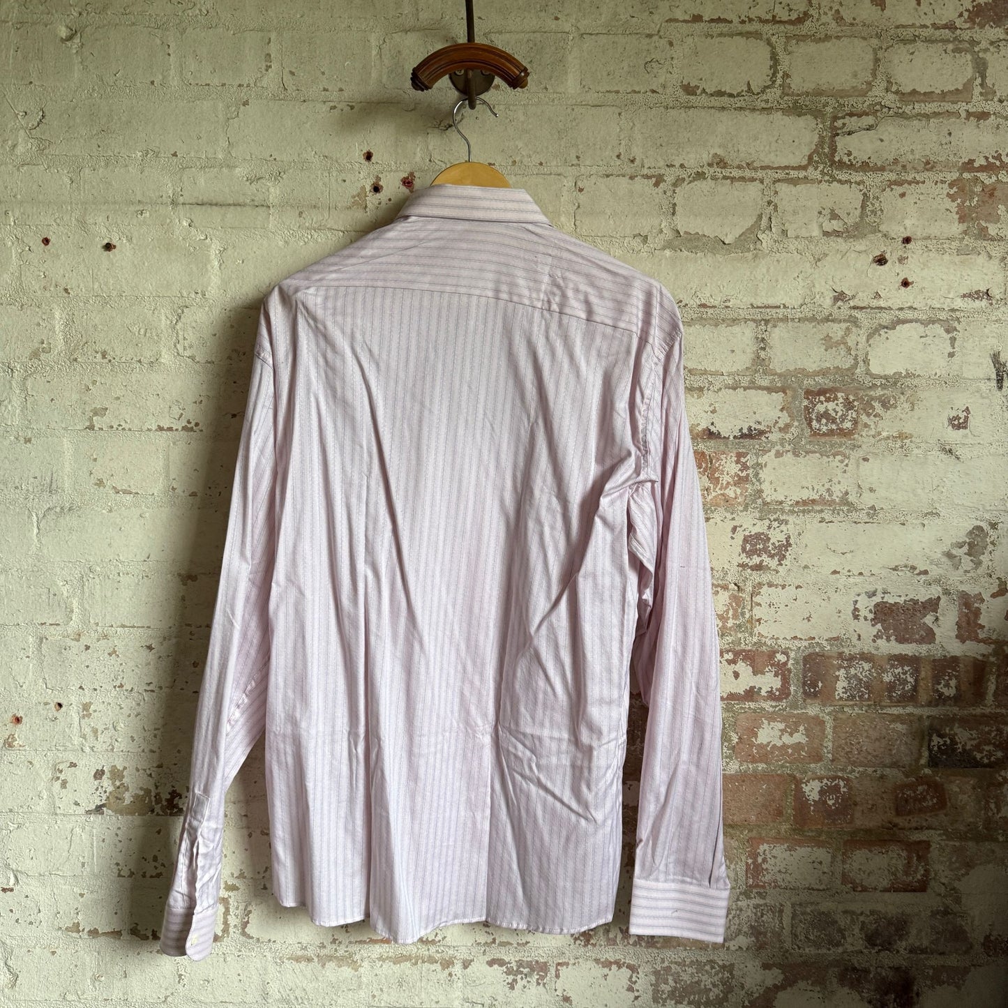 1980s Pink Italian Cotton Striped Shirt