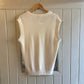 1980s Cream Ellesse Knitted Tank Top Sweater Vest