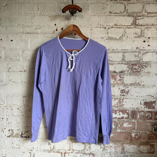 1960s Lilac Wool Knitted Long Sleeve Blouse