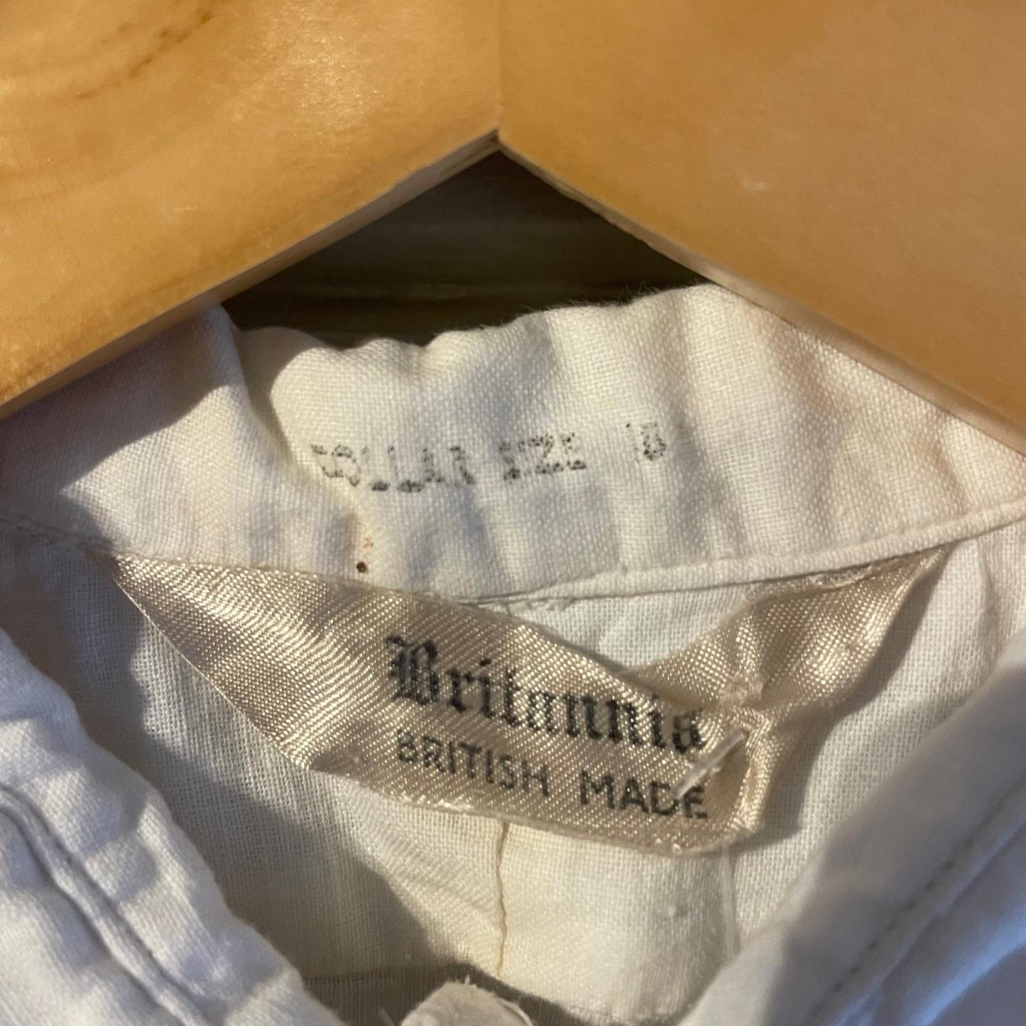 1960s White British Linen Button Up Shirt