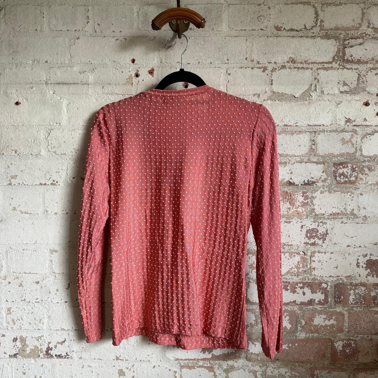 1960s Unusual Italian Rayon Pink Blouse Shirt