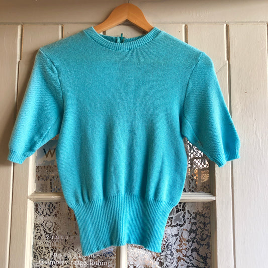 1940’s Blue British Knitted Zip Top