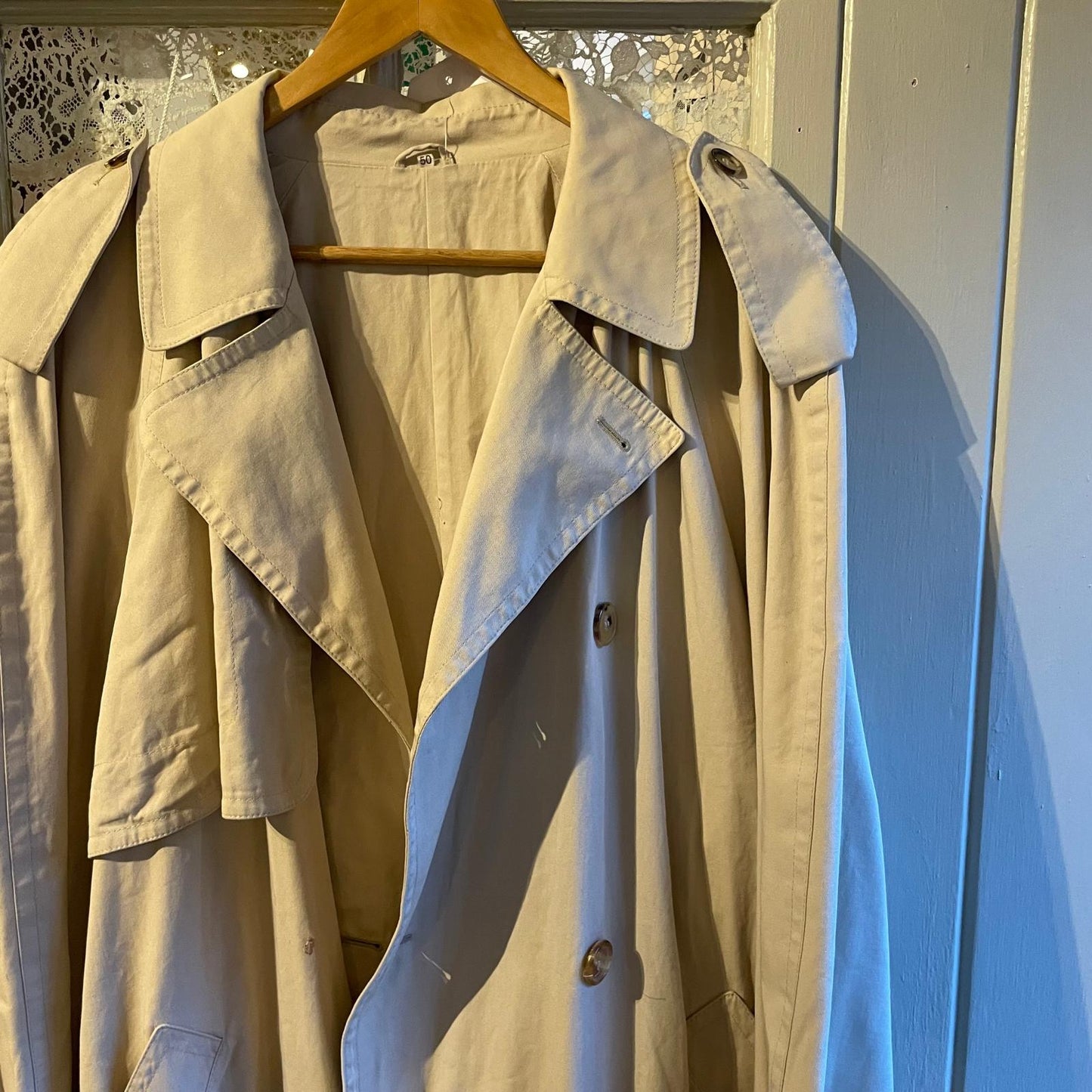 1980s Cream Valentino Trench Mac Coat