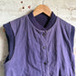 1980s Purple Reversible Cotton Knitted Gilet Jacket