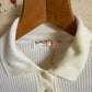1960s White Ribbed Short-sleeve British Polo Shirt