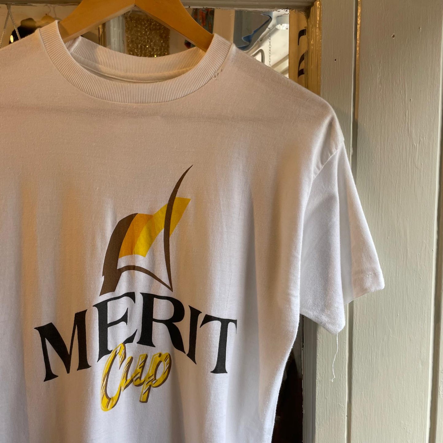 1990s White 'Merit' Sailing Graphic T-shirt