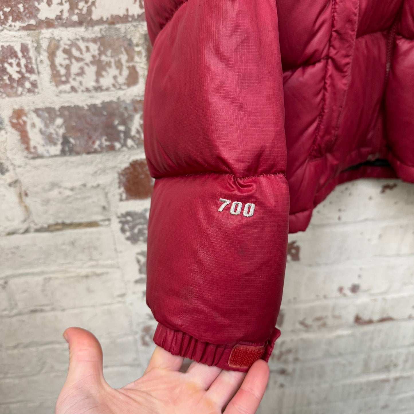 2000s Black and Red The North Face Puffer Jacket