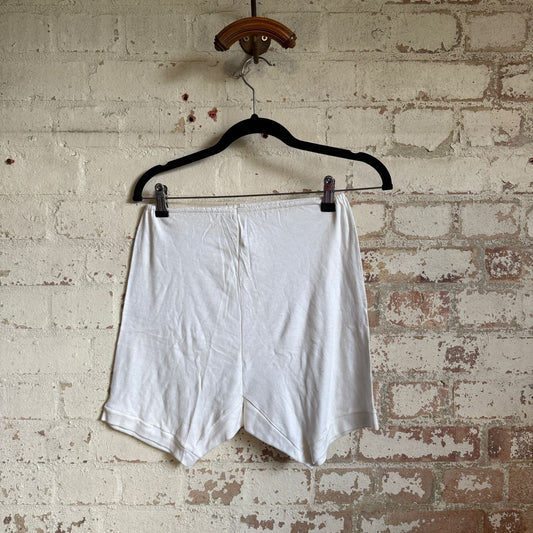 1950s White British Unusual Cotton Shorts