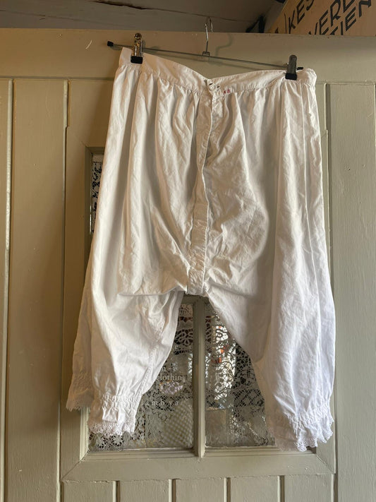1930s White Victorian Cotton Bloomers