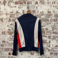 1980s Navy Zip Up Track Top