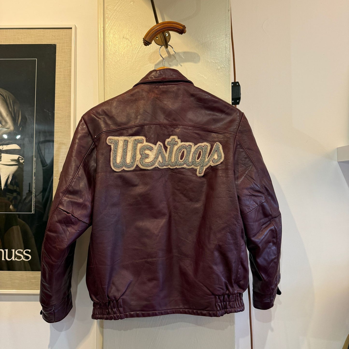 1970s Maroon Leather College Jacket