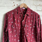 1970s Red Patterned Popper Shirt