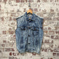 1970s Blue Take Six Denim Sleeveless Jacket