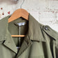 1970s Khaki Military Button Shirt Jacket