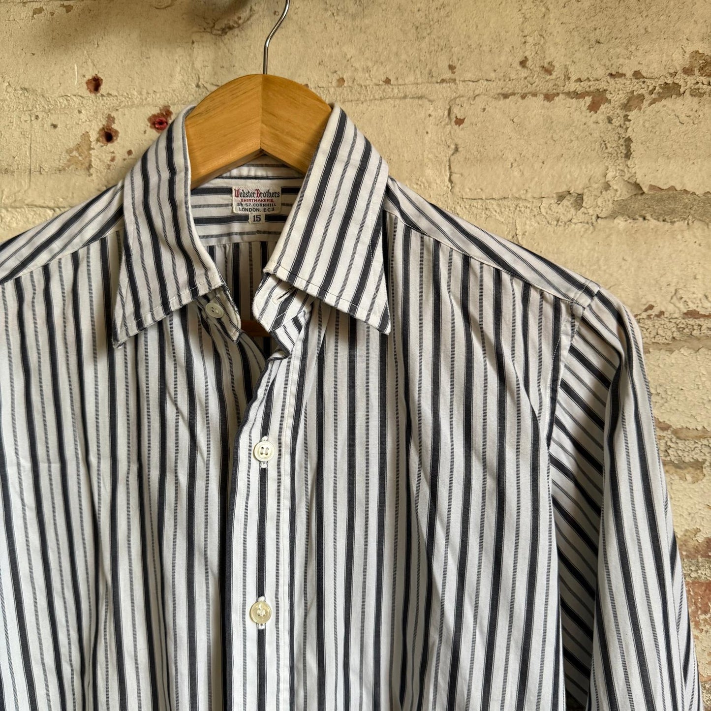 1950s British Striped Formal Shirt