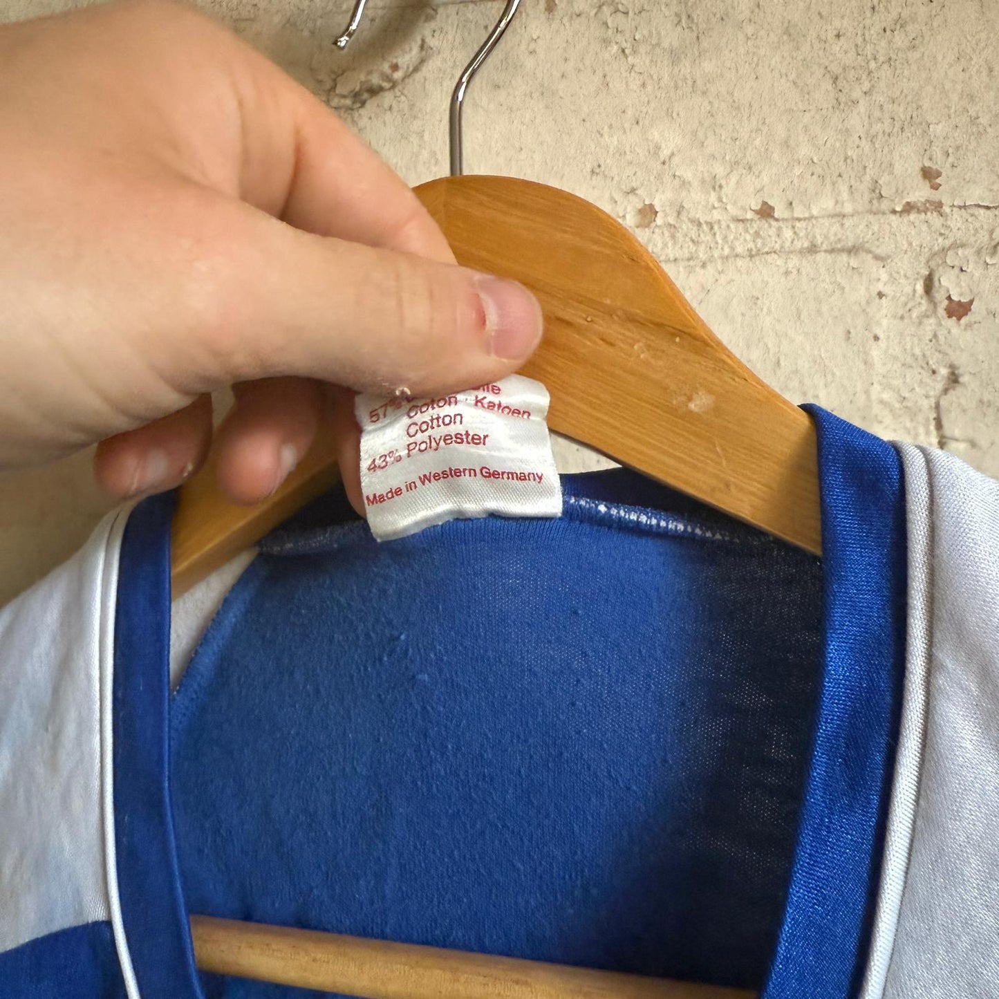 1980s Blue Graphic Football t-Shirt