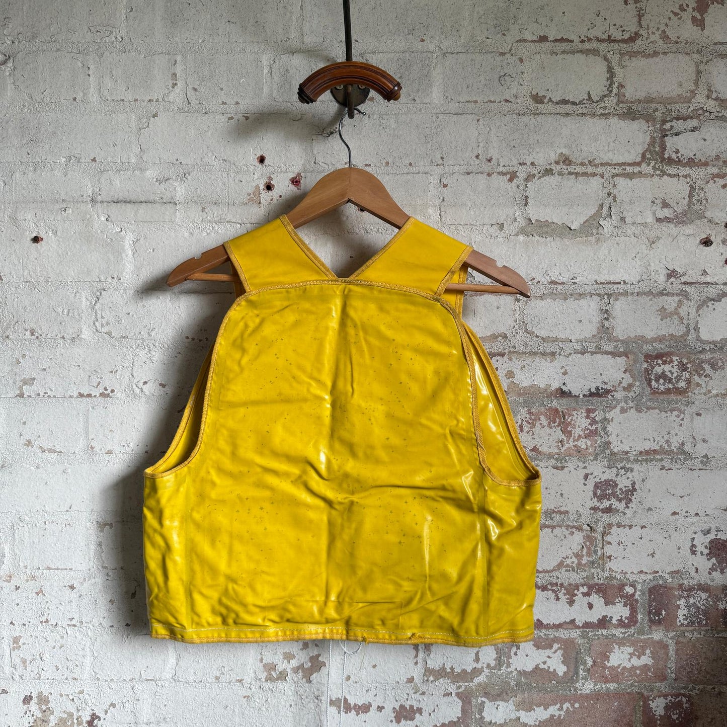 1950s British Yellow PVC Gilet Sailors Jacket