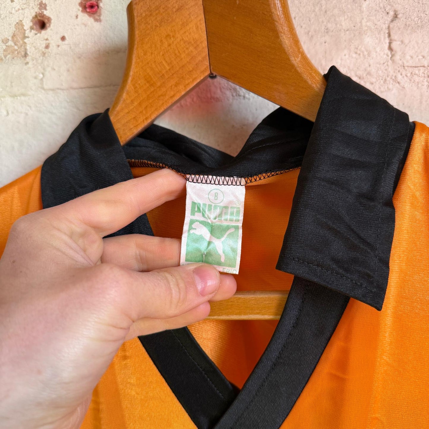 1970s Orange Puma Football Graphic Shirt