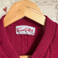 1940s Burgundy Red Knitted Wool Jumper