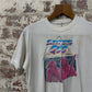 1980s 1986 White Status Quo Graphic Band T-shirt