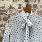 1980s White St Michael’s Polka Dot Blouse Shirt