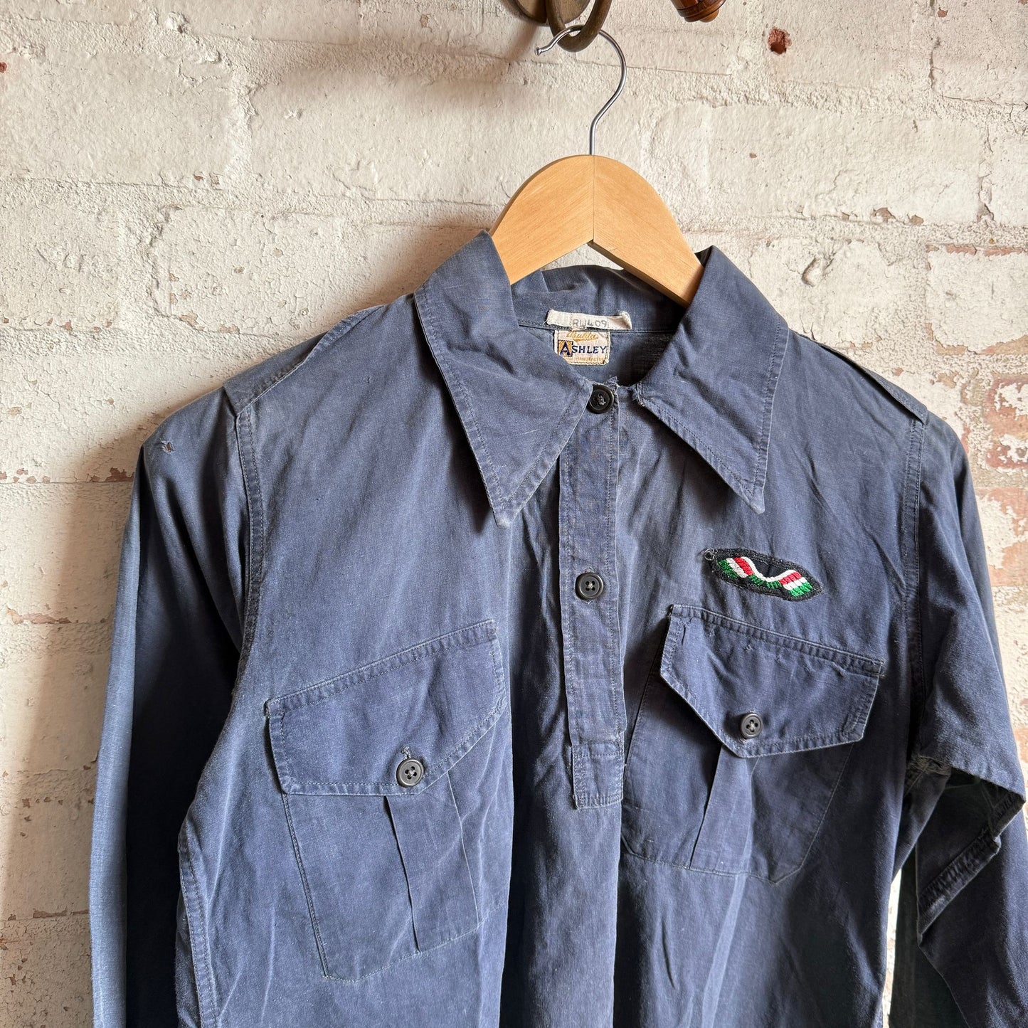 1940s Dark Grey Bukta Smock Shirt