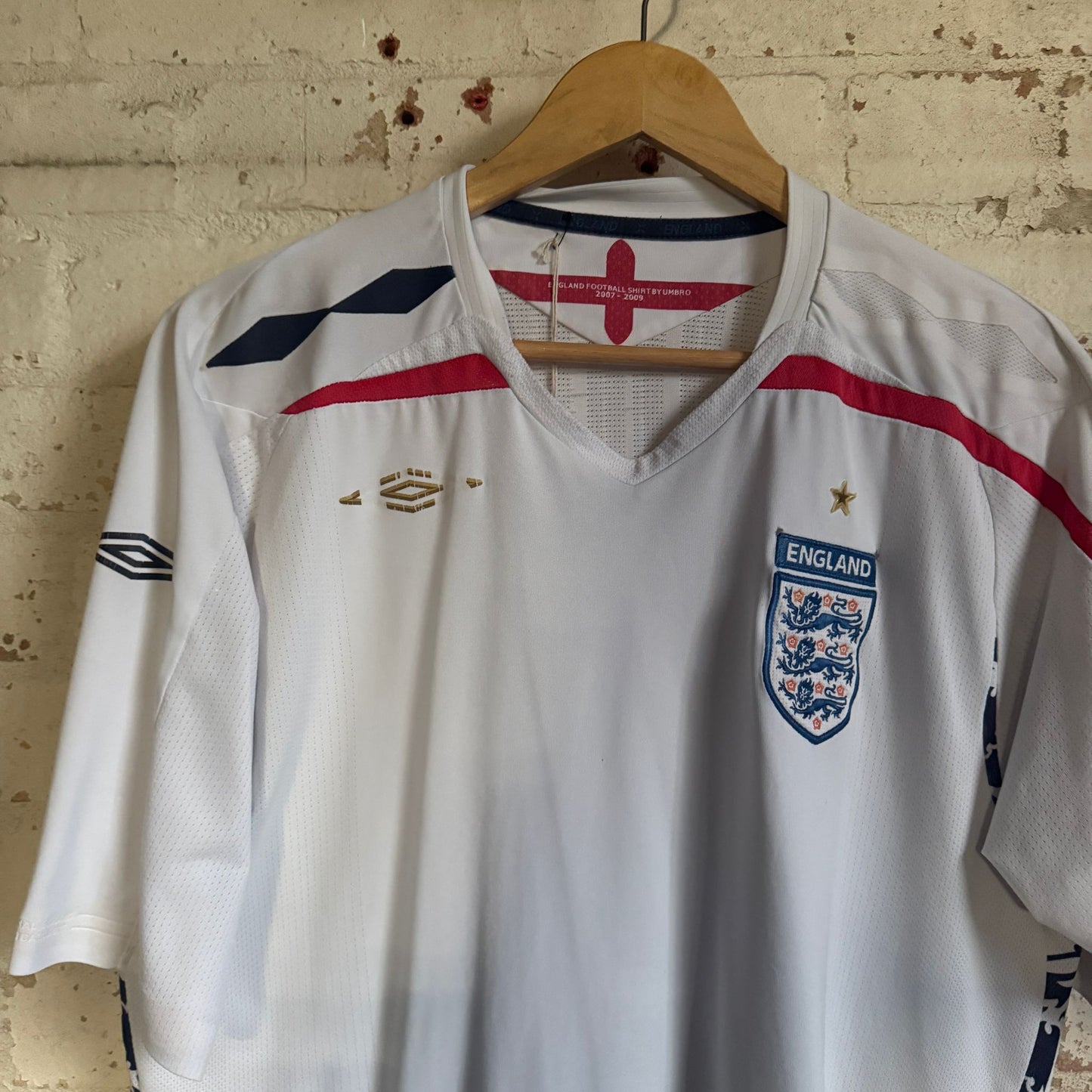 2008-2010 White Umbro England Football Shirt