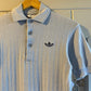 1970s Grey Adidas Soft Polo Shirt Top