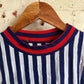 1970s Navy Striped Sleeveless Vest Top