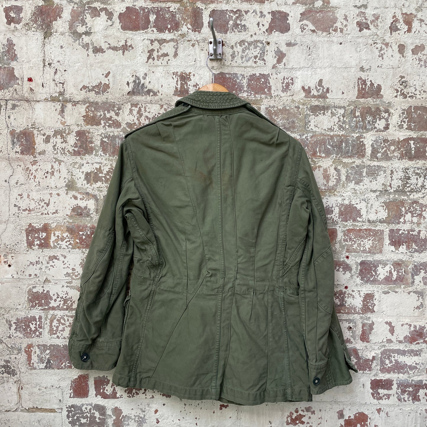 Vintage 1960s Green British Military Combat Smock Jacket Coat