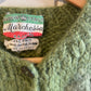 1960s Green Mohair Italian Knitted Cardigan Jumper