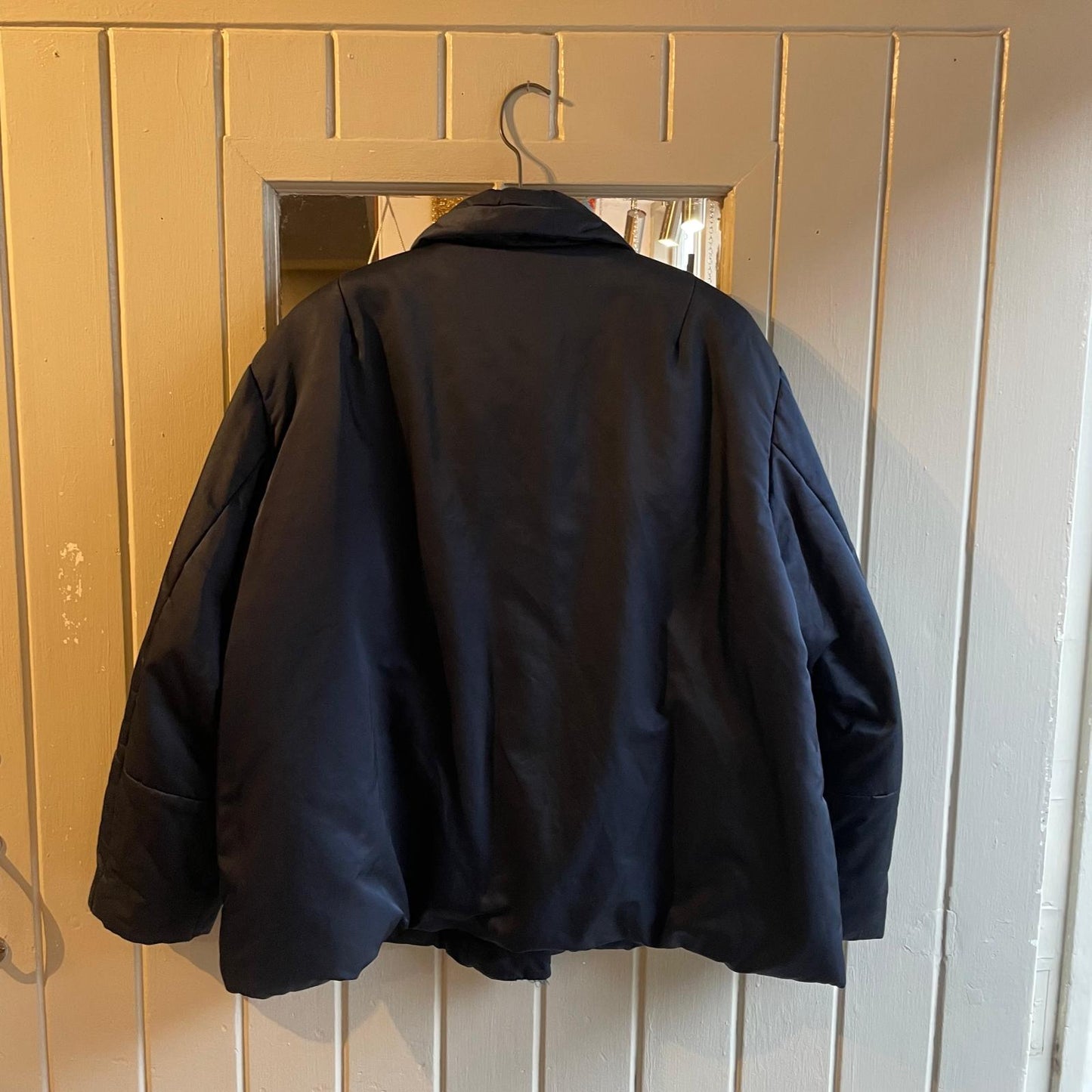 1990s Navy Armani Down Filled Puffer Jacket Coat