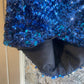 1970s Blue Sequin Halter Neck Top