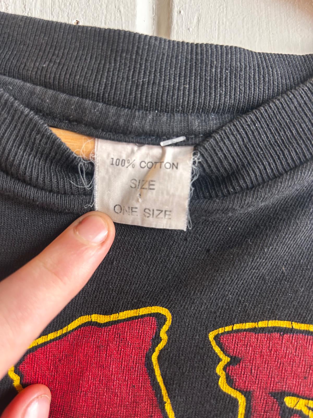 1990s Black 'Bad To The Bone' Graphic T-Shirt